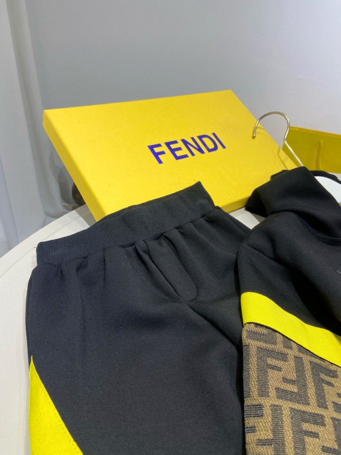 FENDI Kids black hoodie with pants