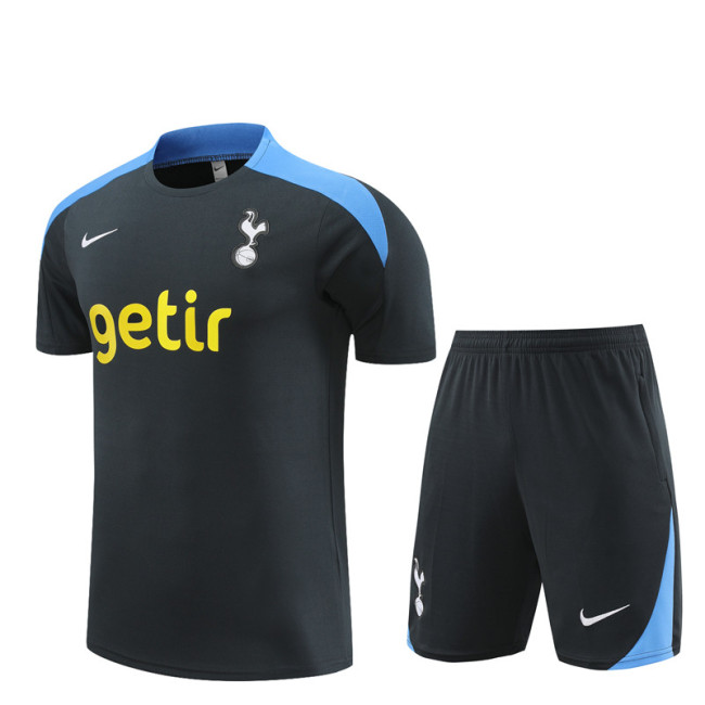24/25 Tottenham Hotspur kids Short sleeve black training suit