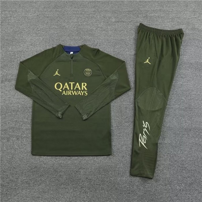 23/24 PSG Jordan Army green training suit