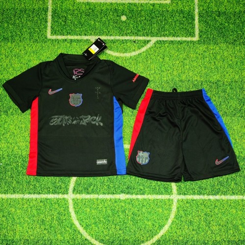 25/26 Barcelona Away & Travis Scott kids kit