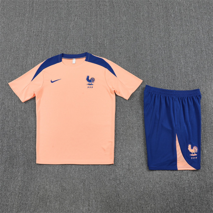 25/26 France kids short sleeved training suit pink