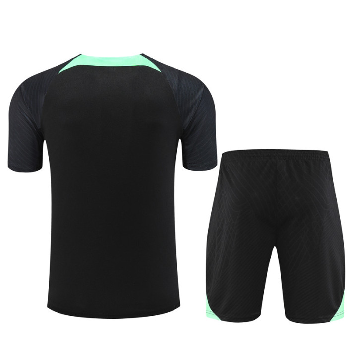 23/24 Liverpool kids Short sleeve Black green training suit