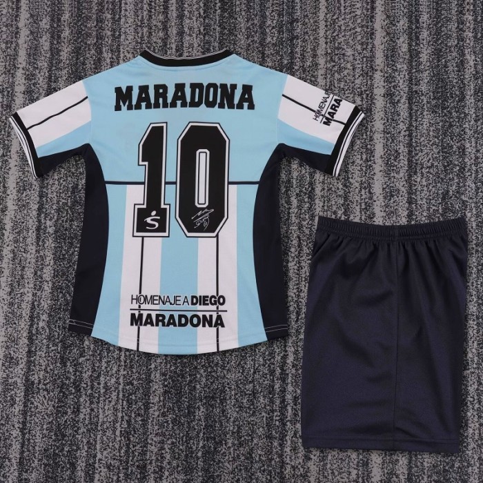 Retro 2001 Argentina Maradona Memorial Edition kids kit