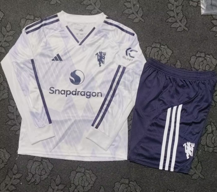 25/26 Manchester United Away long sleeves kids kit