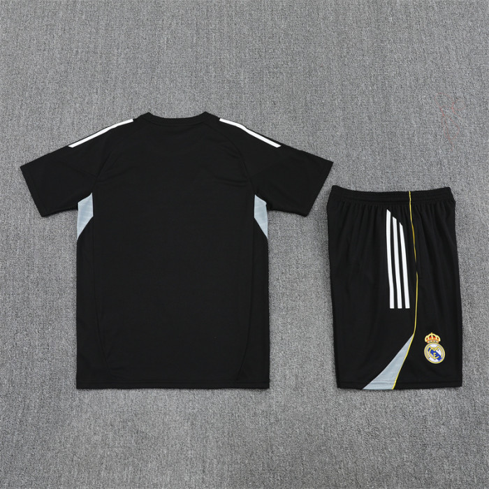 25/26 Real Madrid Short sleeve Adult training suit black