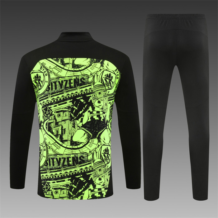 24/25 Manchester city training Adult suit lFluorescent green