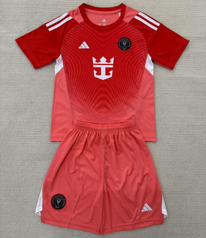 25/26 Inter Miami goalkeeper kids kit red