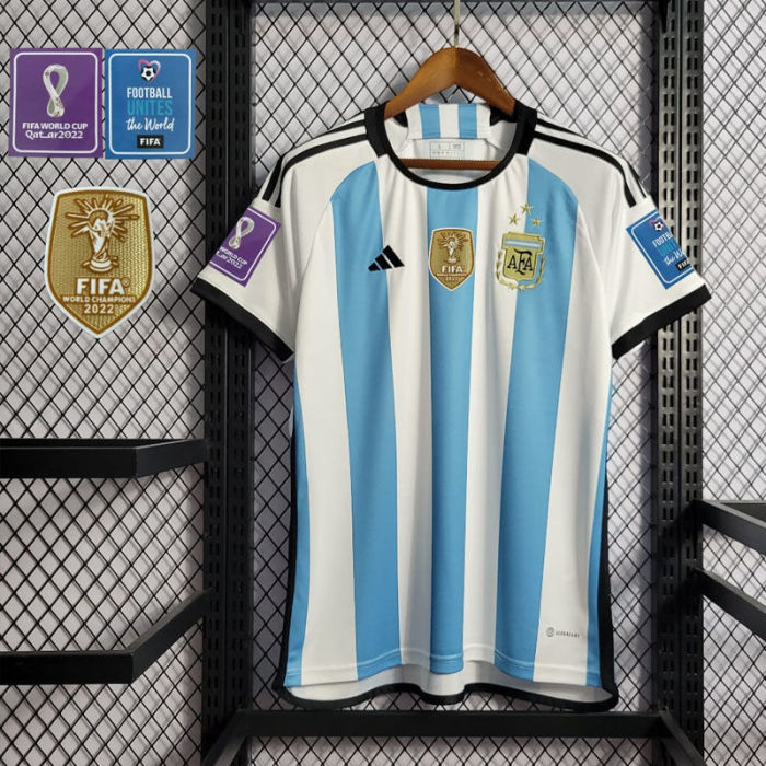 Messi Argentina world cup champion jersey with patch