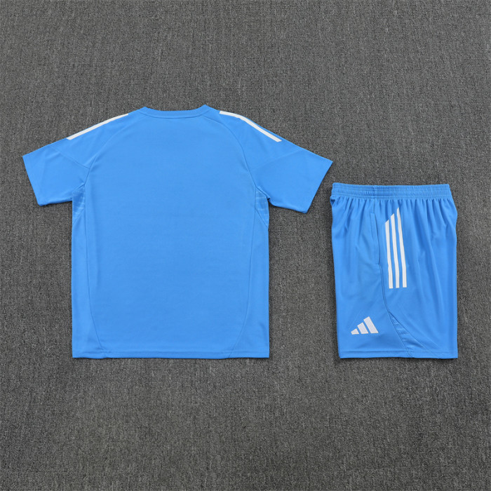 25/26 Real Madrid kids Short sleeve training suit blue