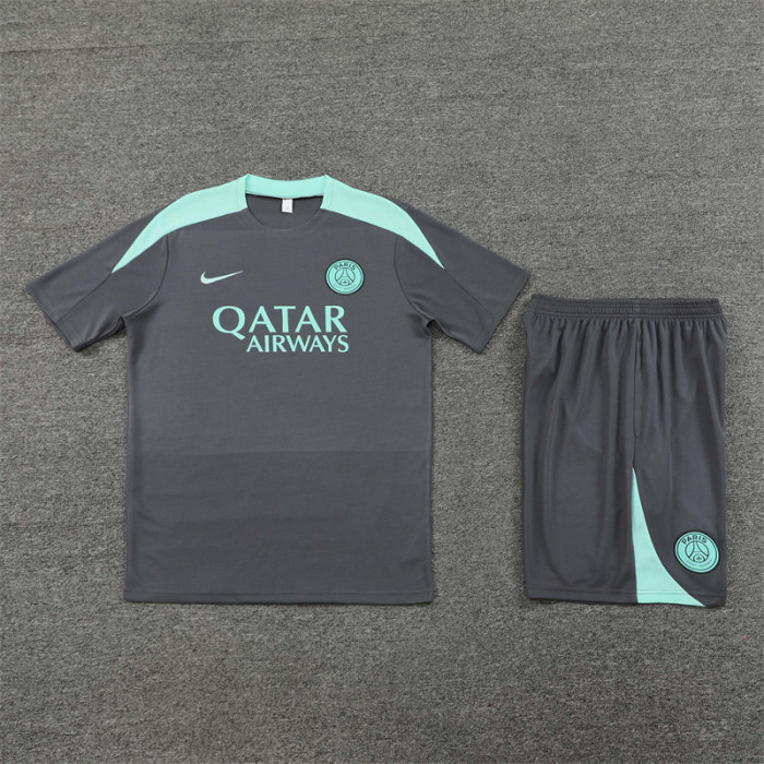 24/25 PSG short -sleeved training suit dark grey