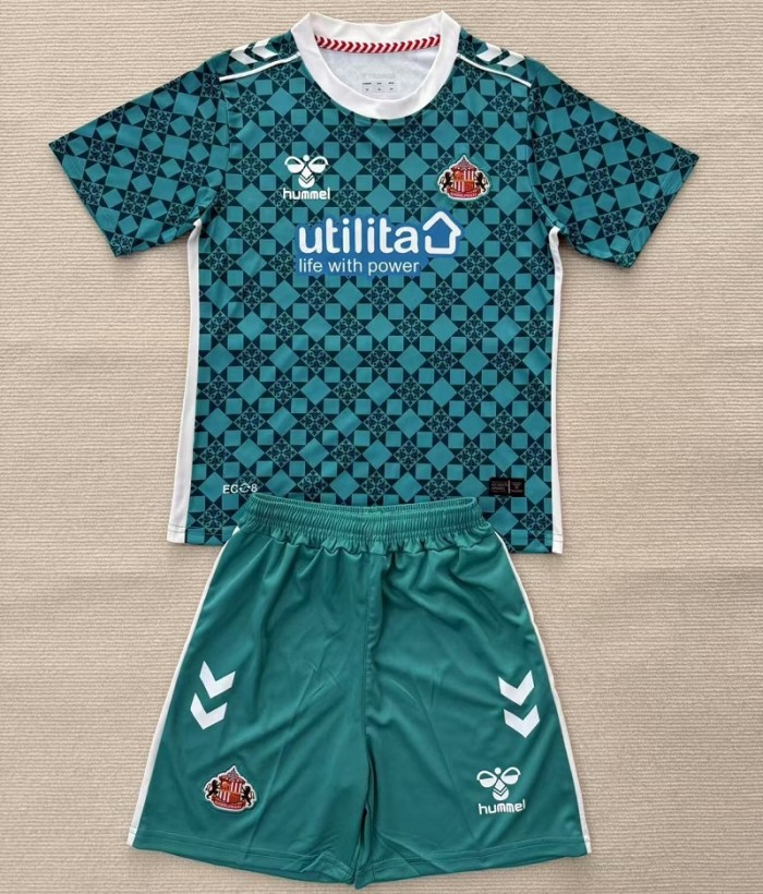 25/26 Sunderland goalkeeper kids kit green