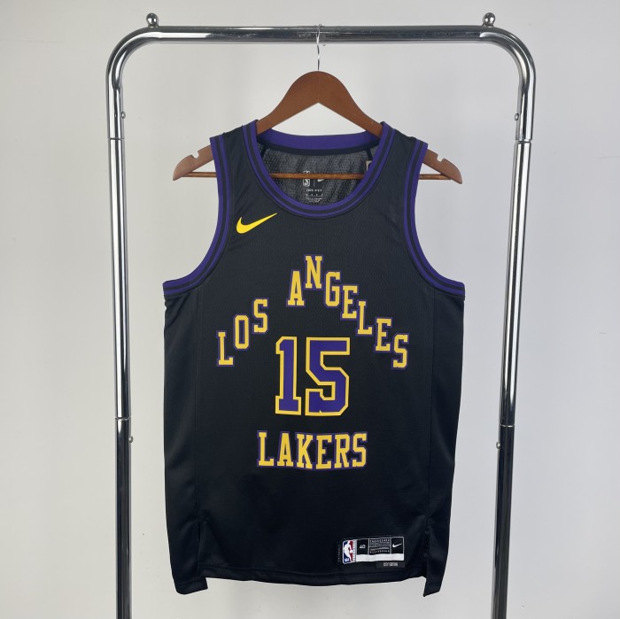 24 NBA Lakers City Edition #15 REAVES Basketball Jersey