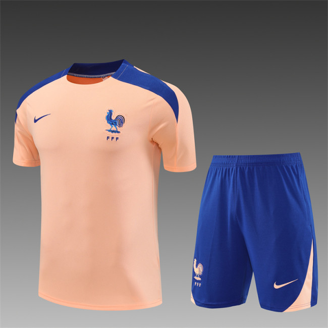 25/26 France kids short sleeved training suit pink