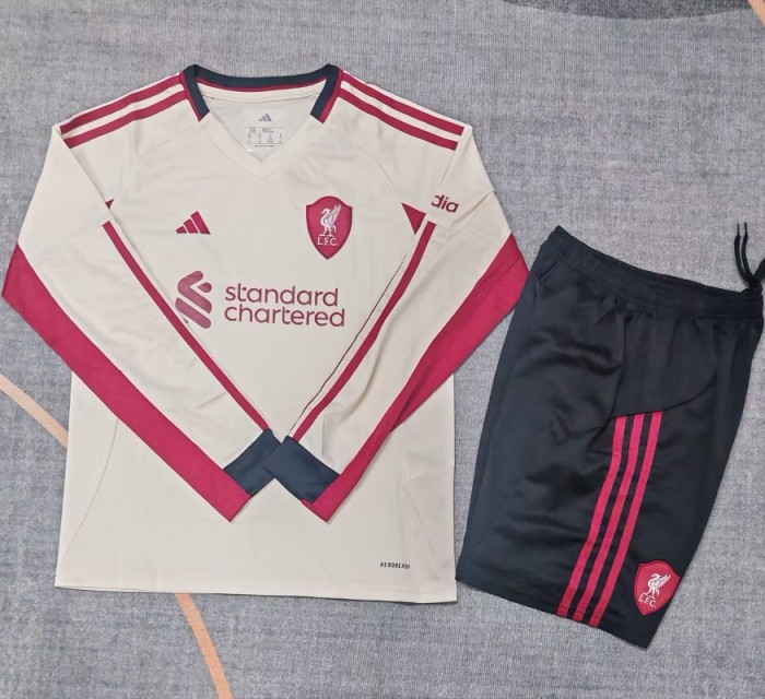 25/26 liverpool Away kids kit long sleeves