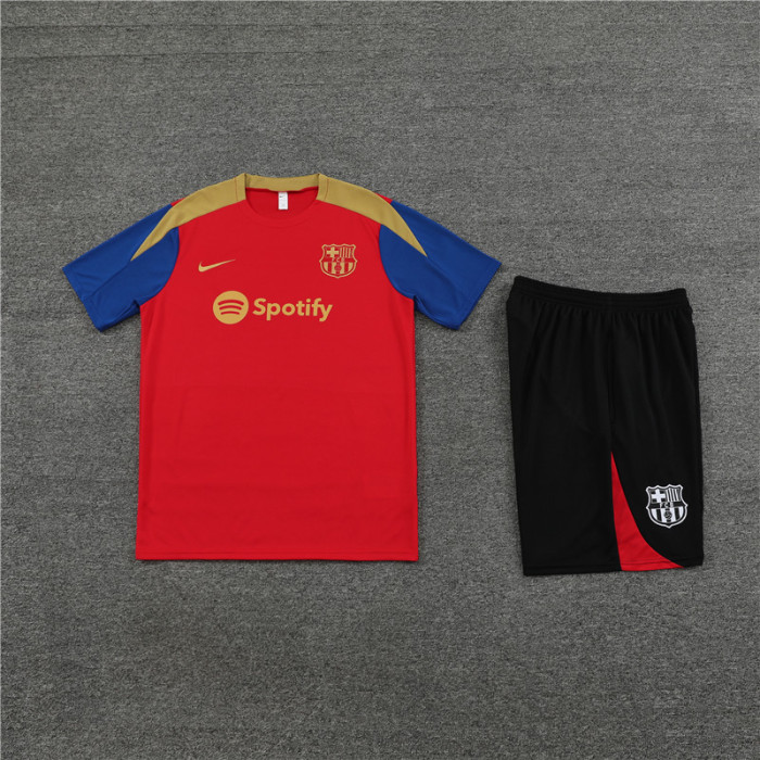 24/25 Barcelona kids Short sleeve red training suit