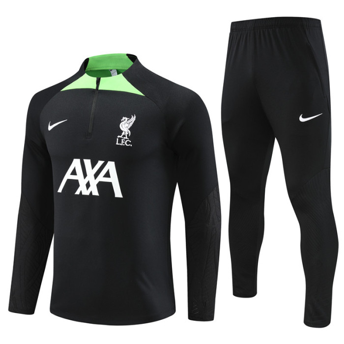 23/24 Liverpool kids Black green training suit
