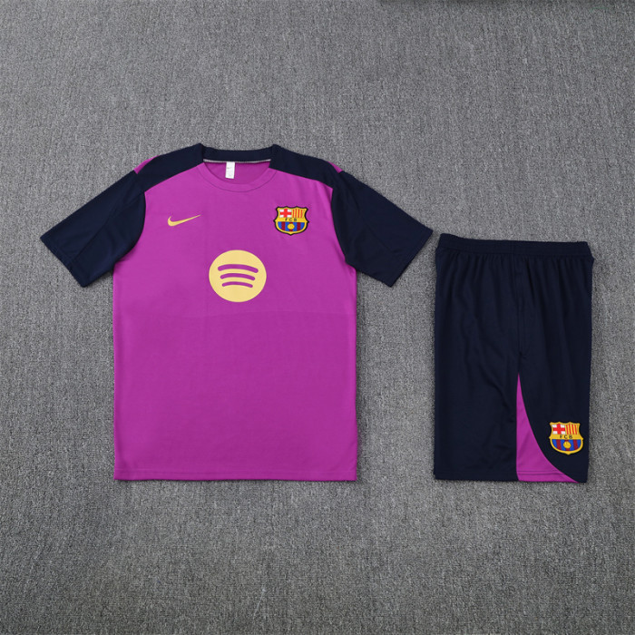 2526 Barcelona Short sleeve Adult training suit Light purple