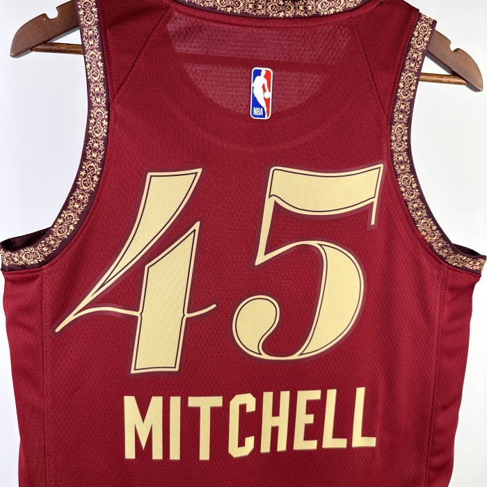 24 NBA  Cleveland Cavaliers City Edition #45 Mitchell Basketball Jersey