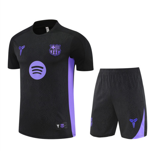 25/26 Barcelona kids Short sleeve training suit black