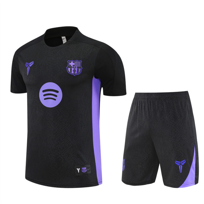 25/26 Barcelona kids Short sleeve training suit black