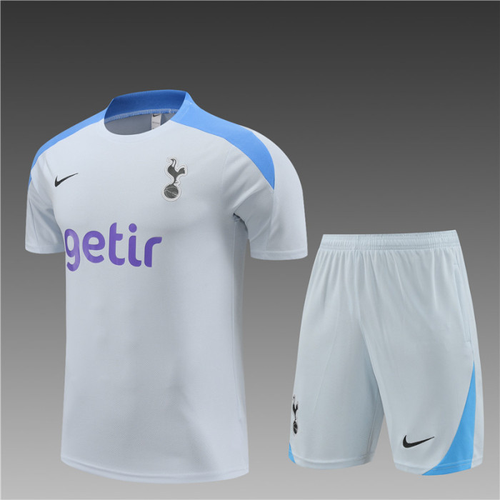 24/25 Tottenham Hotspur Short sleeve light gray training suit