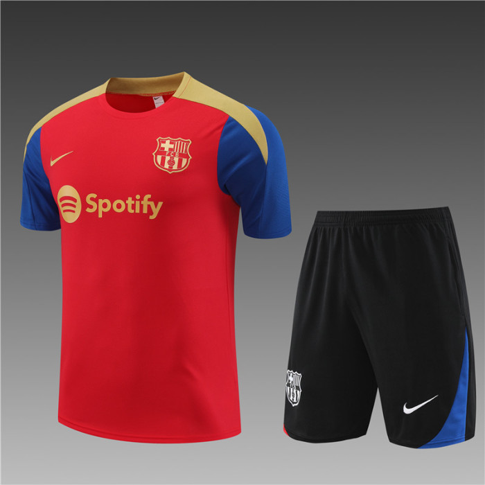 24/25 Barcelona kids Short sleeve red training suit