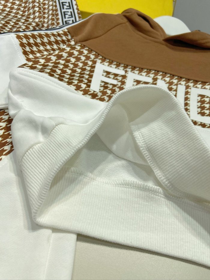 FENDI Kids brown hoodie with pants