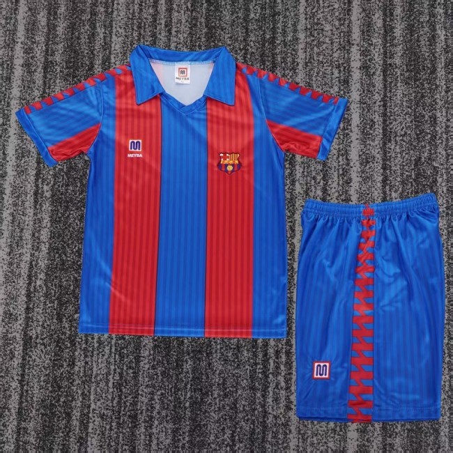 Retro 89/92 Barcelona home kids kit