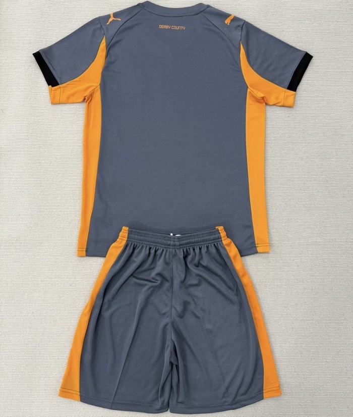 25/26 Derby County away kids kit