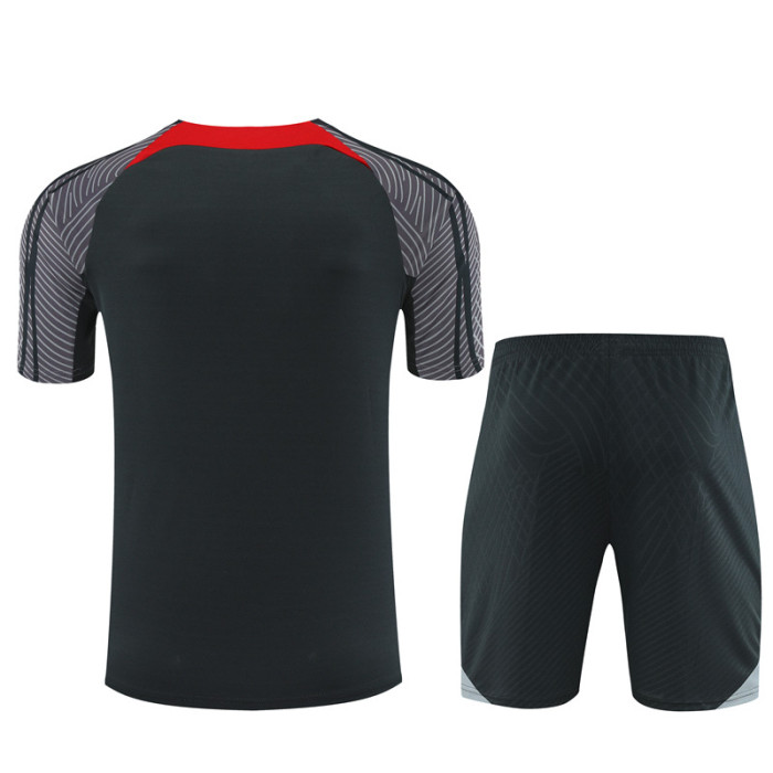 24/25 Liverpool kids Short sleeve Dark gray training suit