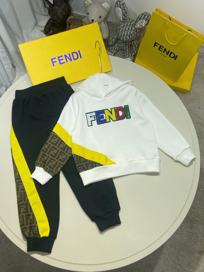 FENDI Kids white hoodie with pants