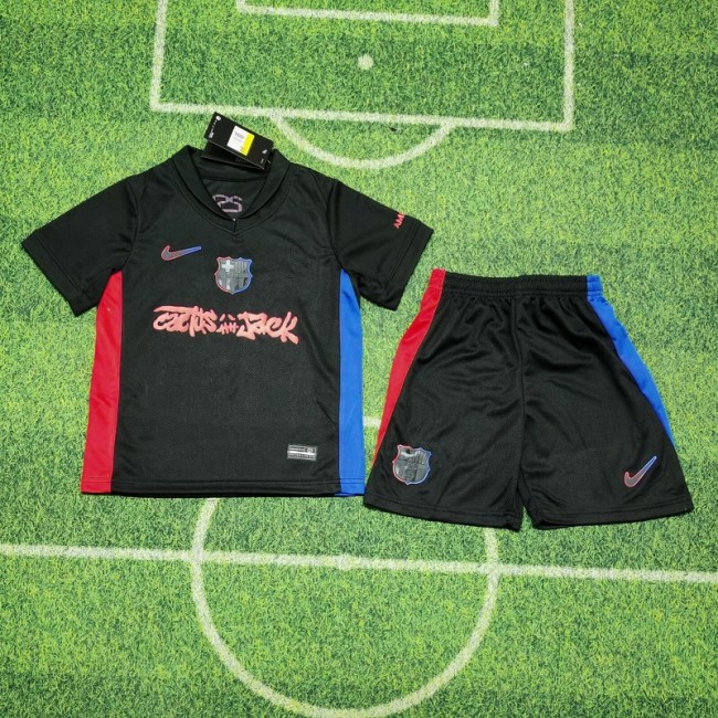 25/26 Barcelona Away & Travis Scott kids kit