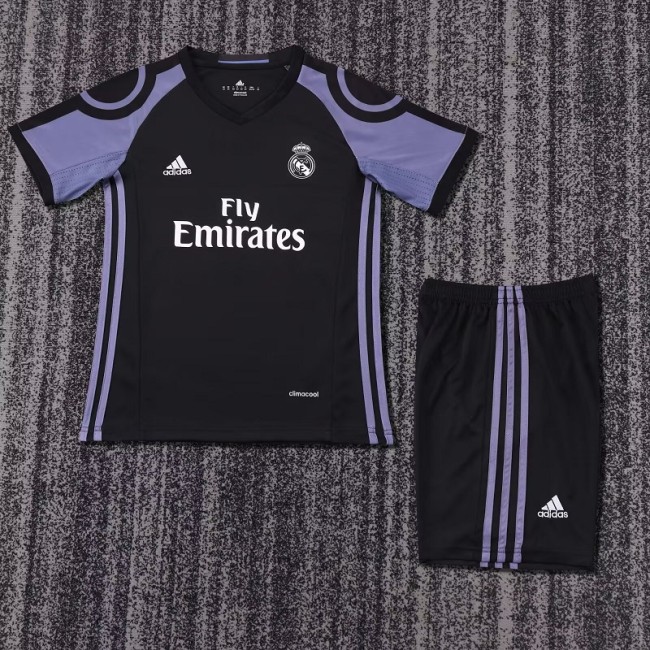 16/17 Retro Real Madrid third kids kit