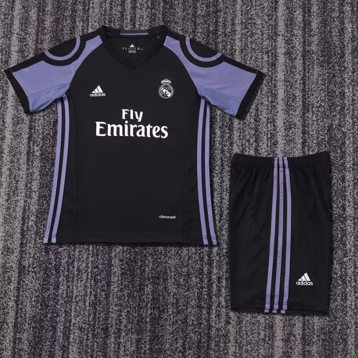 16/17 Retro Real Madrid third kids kit