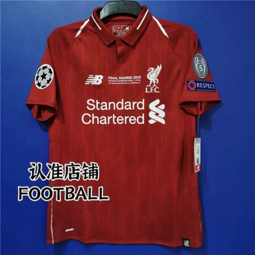 Retro 18/19 Liverpool home football Jersey