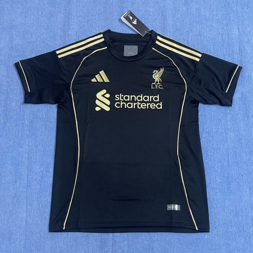 25/26 liverpool black football Jersey