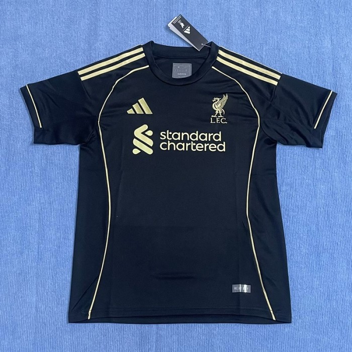 25/26 liverpool black football Jersey