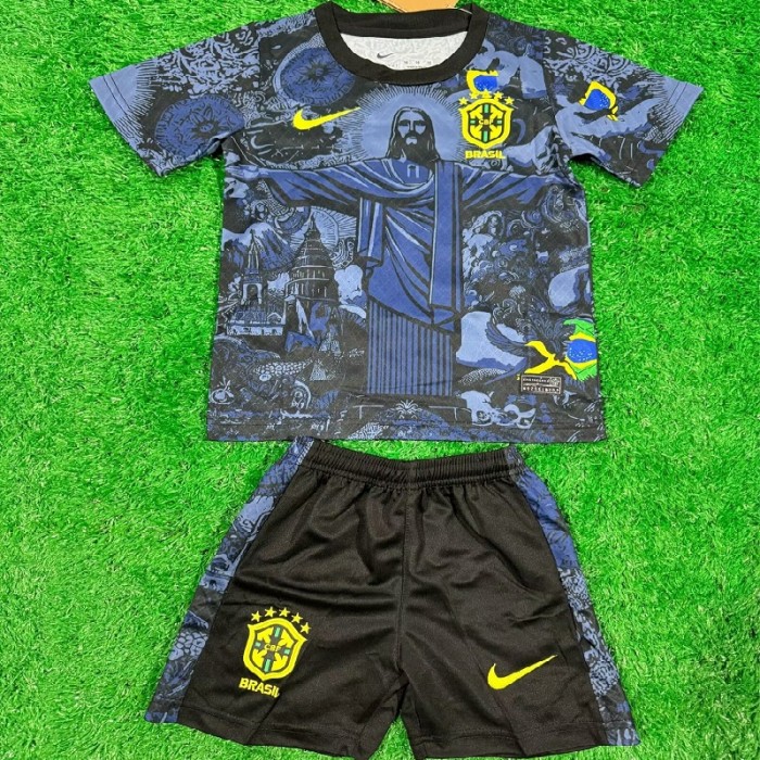 24/25 Brazil Jesus blue kids kit