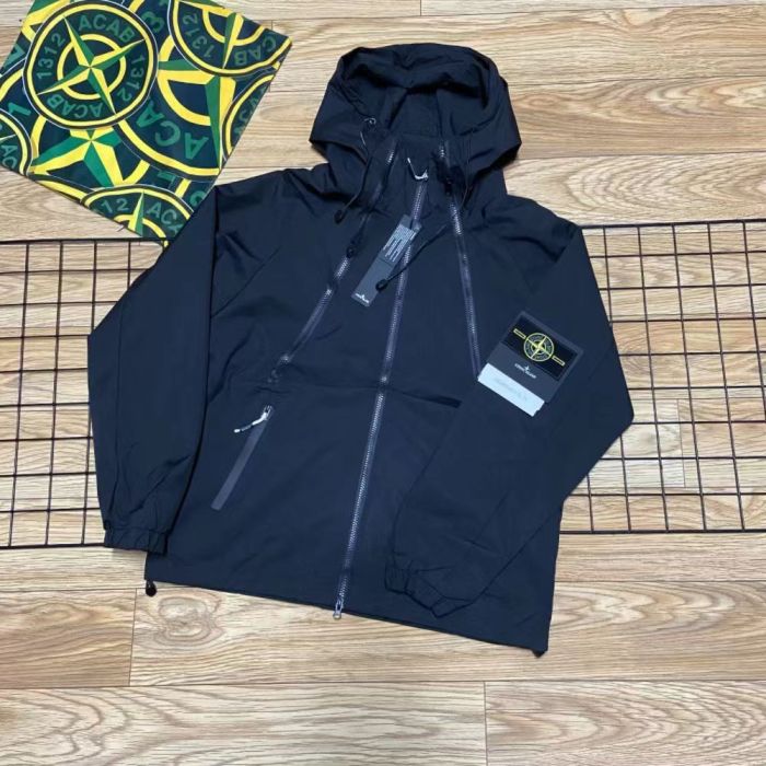 Stone Island Zipper Fashion Hooded Outdoor Sports Jacket