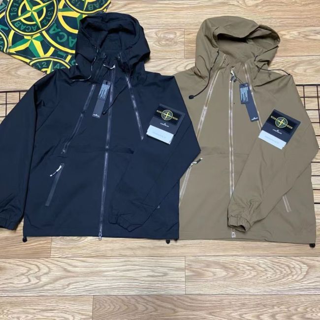 Stone Island Zipper Fashion Hooded Outdoor Sports Jacket