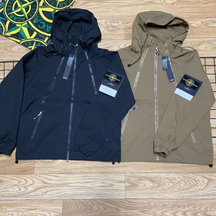 Stone Island Zipper Fashion Hooded Outdoor Sports Jacket