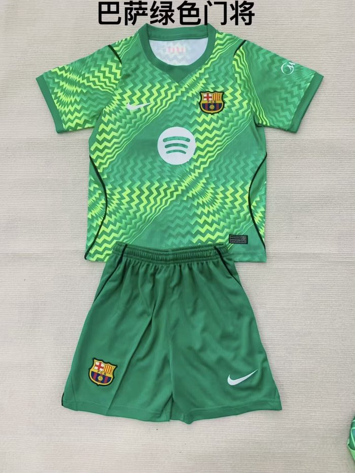 26/27 Barcelona kids kit goalkeeper green