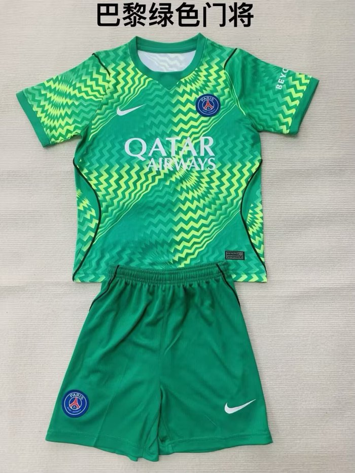 26/27  PSG Paris goalkeeper kids kit green