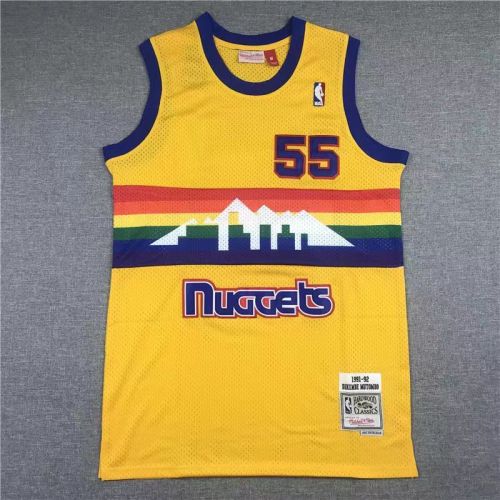 NBA Denver Nuggets Dikembe Mutombo #55 Retro Blue Jersey