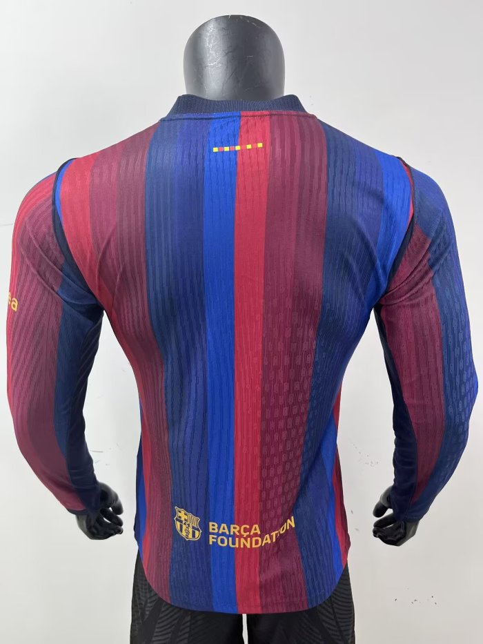 26/27  Barcelona home Player Version long sleeves