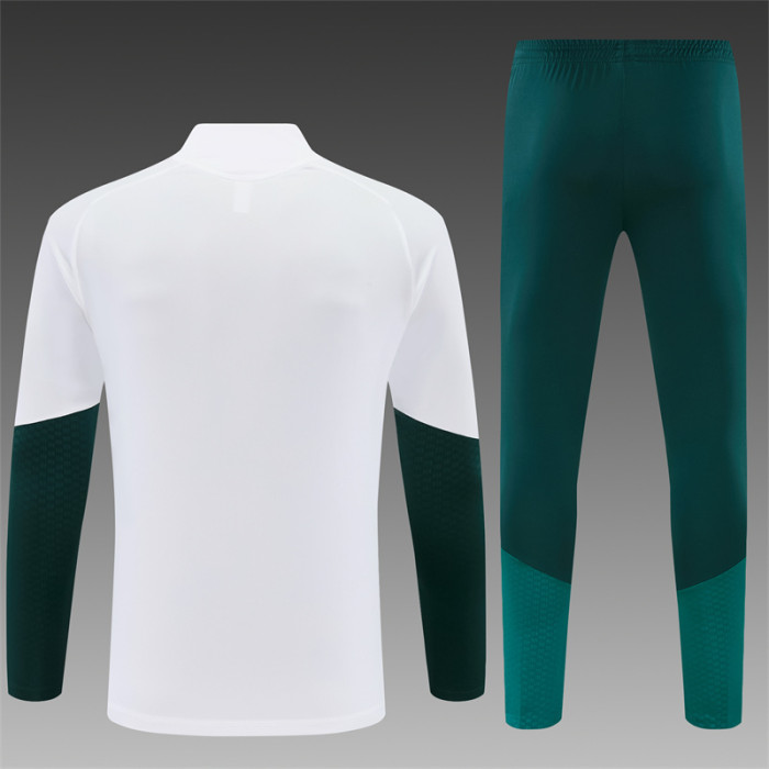 26/27 Real Madrid Adult White and Green Training Uniform