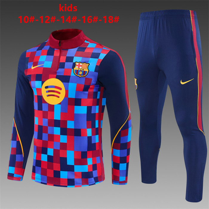26/27 Barcelona children's training uniform in red and blue