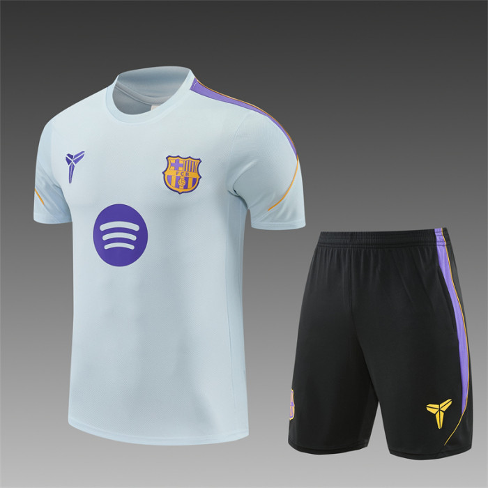 26/27 Barcelona Short sleeved Adult Training Shirt Light Grey