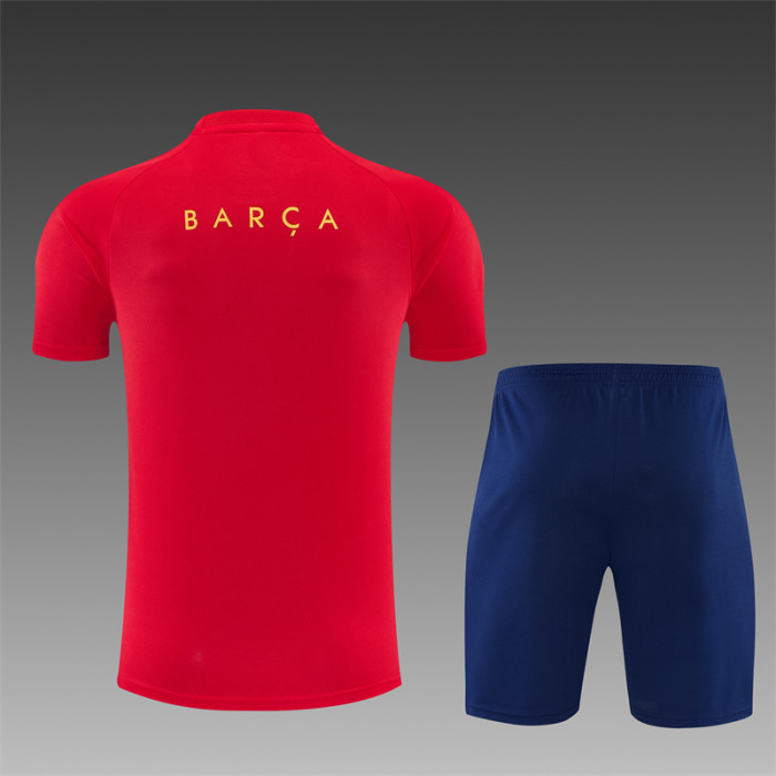 26/27 Barcelona children's short sleeved training uniform in red