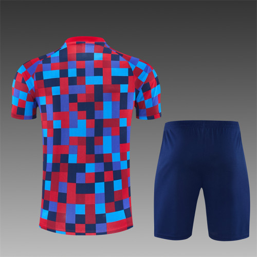 26/27 Barcelona short sleeved adult training uniform in red and blue